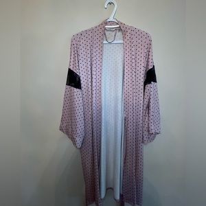 Satin Polka Dot Robe | Lilac | La Vie En Rose | S/M